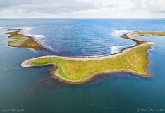 Coastline in Melrakkaslétta. Aerial photo captured with a camera drone.