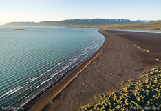 Coastline in northern Iceland. Aerial photo captured with a camera drone (Phantom).