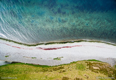 Coastline in Skagafjörður in northern Iceland. Aerial photo captured with a camera drone (Phantom).