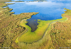 Lake Mývatn in Iceland. Aerial photo captured with a camera drone (Phantom) by Paul Oostveen.