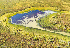 Small lake in northern Iceland. Aerial photo captured with a camera drone (Phantom) by Paul Oostveen.