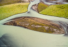 River Héraðsvötn in northern Iceland. Aerial photo captured with a camera drone (Phantom).