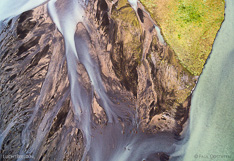 River Héraðsvötn in northern Iceland. Aerial photo captured with a camera drone (Phantom).