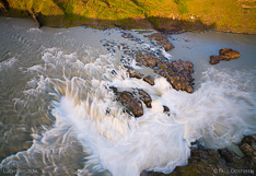 Urriðafoss (Urridafoss) waterfall in Iceland. Long exposure aerial photo captured with a camera drone (Phantom) with aid of a PolarPro ND64 filter. Photographer: Paul Oostveen.