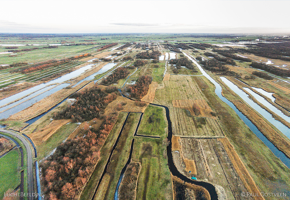 Luchtfoto van De Wieden in de Kop van Overijssel