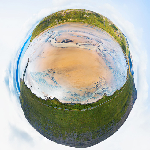 Kaldalon: 360 degrees panorama made with a camera drone by Paul Oostveen.
