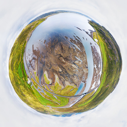 Westfjords Steingrímsfjörður fjord: 360 degrees panorama made with a camera drone by Paul Oostveen.