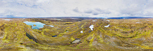 Westfjords Kollabudaheidi plateau - 360 graden drone panorama captured by Paul Oostveen with camera drone