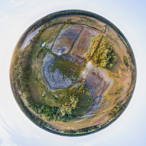 Droogte in het Buurserzand: 360 graden panorama gemaakt met een camera drone door Paul Oostveen.