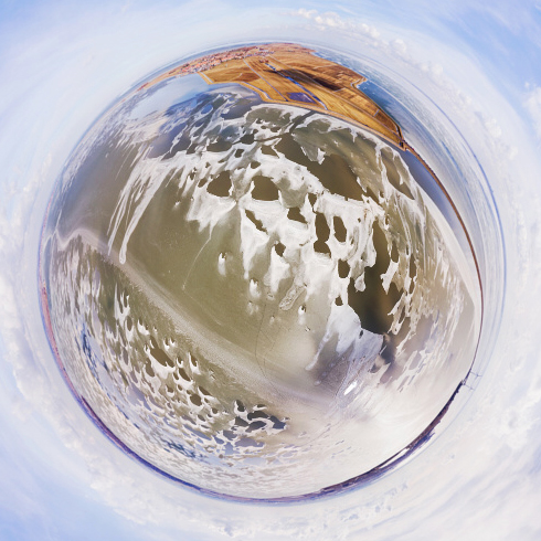 IJs in Gouwzee en Markermeer bij Marken: 360 graden panorama gemaakt met een camera drone door Paul Oostveen.