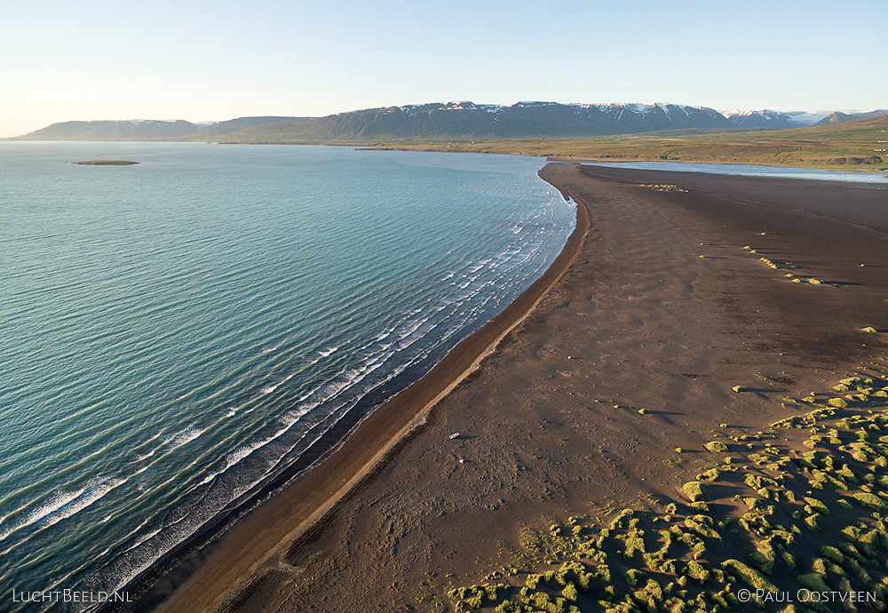 Coastline in northern Iceland. Aerial photo captured with a camera drone (Phantom).