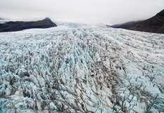 Glacier tongue Fjallsjökull. Aerial photo captured with a camera drone by Paul Oostveen.