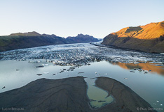 Glacier tongue Skaftafellsjökull in Iceland. Aerial photo captured with a camera drone (Phantom) by Paul Oostveen.