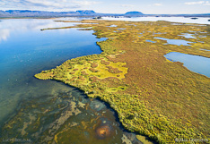 Lake Mývatn in Iceland. Aerial photo captured with a camera drone (Phantom) by Paul Oostveen.