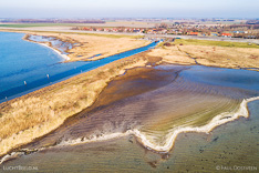 Luchtfoto van de Slikken van Battenoord in de Grevelingen (Grevelingenmeer). Gemaakt met een camera drone door Paul Oostveen.