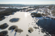 Haaksbergerveen in de winter met een drone